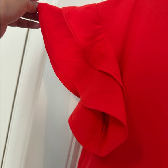 Red Maurice’s dress with flounced sleeves size Medium. - Picture 3 of 7